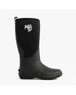 Mud Dogs RUTLAND TALL Neoprene Wellington Boots Black