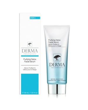 Derma Treatments Purifying Anti-Ageing Detox Facial Serum 30ml for Loss of Firmness, Fine Lines, Wrinkles