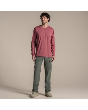 Craghoppers Heren Abel Nosilife T-shirt met lange mouwen (Atlas Rood)