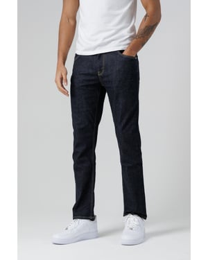 Dark Navy Organic Cotton Blend Slim Fit Mid-Rise Denim Jeans