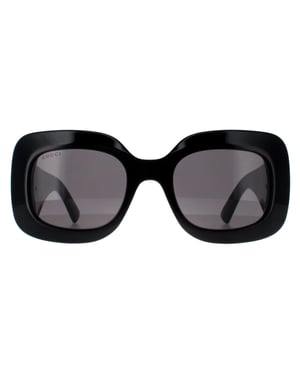Gucci vierkant dames zwart met zilvergrijs GG1695S