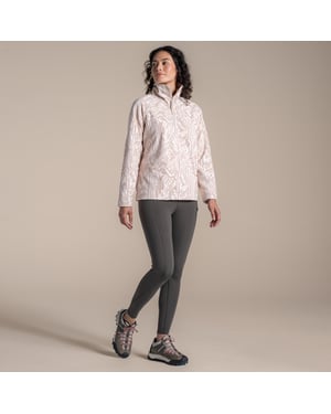 Craghoppers Dames/Dames Annjela Graphic Print Half Zip Fleece Top (Zachte champignon)