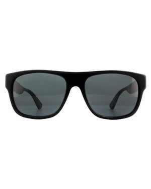Gucci Rectangle Mens Black Green Red Grey Sunglasses