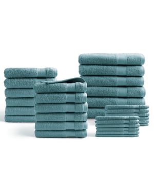 DoubleDry Hotel handdoeken 30-delig set 100% katoen 500 g/m2 zacht &