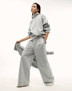 River Island Womens Wide Leg Trousers Grey Tailored