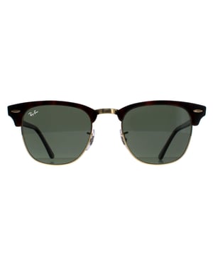 Rayban Sunglasses Clubmaster 3016 990/58 Red Havana Green Polarized Large 51mm