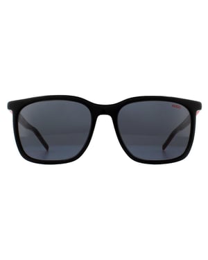 Hugo by Hugo Boss Square Mens Black Red Grey Sunglasses