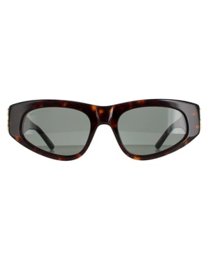 Balenciaga Oval Womens Dark Havana Green BB0095S