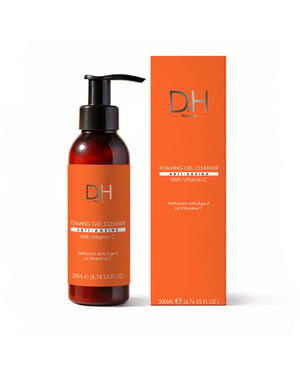 Dr H Anti-Ageing Foaming Gel Cleanser with Vitamin C 200ml for Acne, Blemishes, Large Pores, Dullness