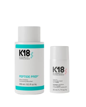 K18 Peptide Prep Detox Shampoo 250ml And Leave-in Molecular Repair Hair Mask 50ml Duo