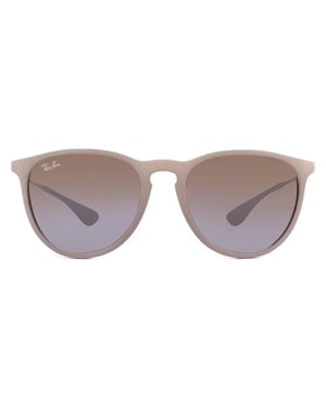 Ray-Ban Zonnebril Erika 4171 600068 Donker Rubberen Zand Bruin Verloop