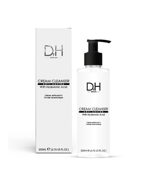 Dr H Advanced Cream Cleanser with Hyaluronic Acid 200ml for Dryness, Fine Lines, Wrinkles, Acne, Blemishes