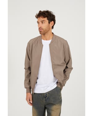 Taupe Bomber Jacket