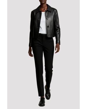 Megan Pelle D’annata Real Leather Jacket in Black