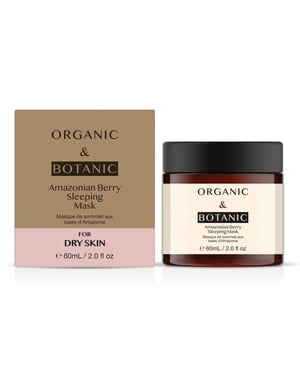 Organic & Botanic Amazonian Berry Anti-Ageing Sleeping Mask 60ml for Fine Lines, Wrinkles, Dryness