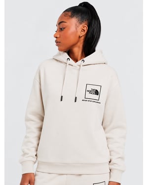 The North Face Womens Back New Fine Box Hoodie in Moonlight Ivory