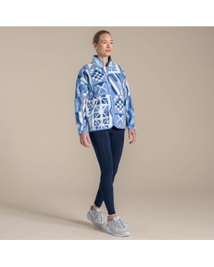 Craghoppers Dames/Dames Dante Patterned Full Zip Fleecejack (Vinca Blauw)