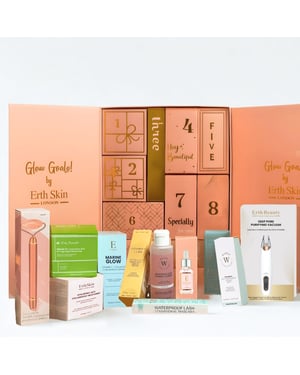 ErthSkin 12 day Christmas Advent Calendar -12 full size skincare & Make Up Gifts ( Worth £495)