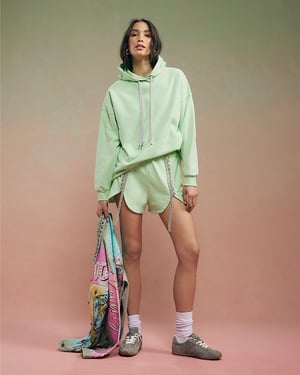 River Island Womens Shorts Green Year Zero Embellished Elasticated