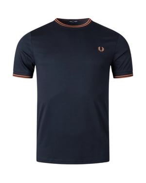Fred Perry Twin Tipped T-Shirt In Navy