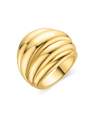 Luxenter Abalt-ring i 18 karat gult guld
