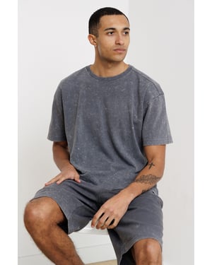Grey Oversized T-Shirt & Shorts Set