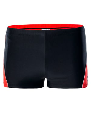 Aquawave Heren Helder Zwemshort (Zwart/Vuurrood)