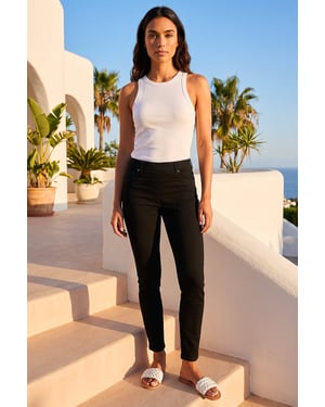 Elastic Waist 31" Denim Stretch Jegging