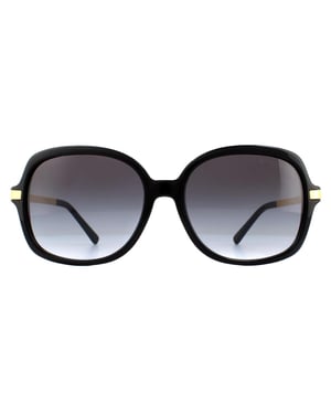 Michael Kors Square Womens Black Gold Light Grey Gradient Sunglasses