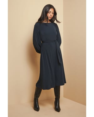 Jersey Belted Midi Dress