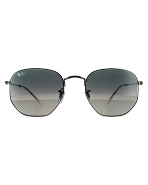 Ray-Ban Square Unisex Gunmetal Dark Grey Gradient Sunglasses