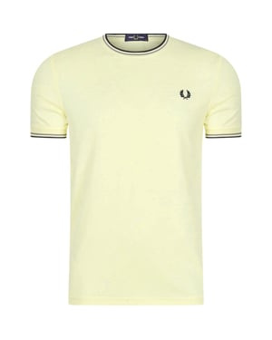 Fred Perry Twin Tipped T-Shirt In Ice Cream Yellow
