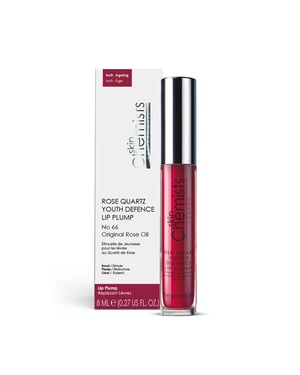 skinChemists Rose Quartz Anti-Ageing Youth Defence Lip Plump No 66 Original Rose Oil 8ml for Loss of Firmness, Fine Lines, Wrinkles