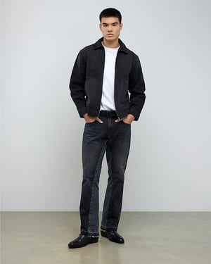 River Island Mens Bootcut Jeans Black Washed Flared Leg