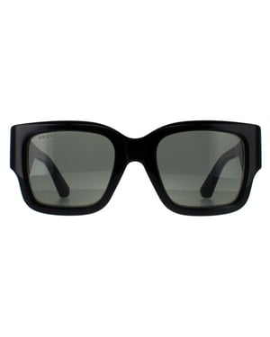 Gucci Vierkant Vrouwen Zwart met Havana Grijs GG1663S
