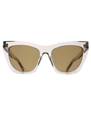Saint Laurent Kat-Oog Dames Transparant Beige Bruin SL214 Kate