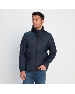 Craven Mens Waterproof Packaway Jacket Navy