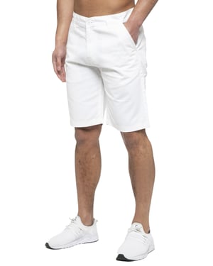 Enzo | Mens Chino Shorts In White
