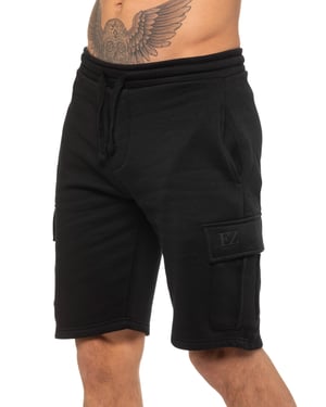 Enzo | Mens Cargo Shorts - Black