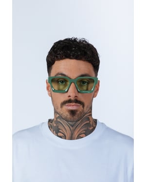 Square Retro Mint Green Sunglasses