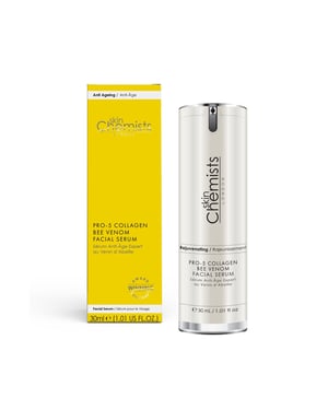 skinChemists Anti-Ageing Pro-5 Collagen Bee Venom Facial Serum 30ml for Loss of Firmness, Fine Lines, Wrinkles