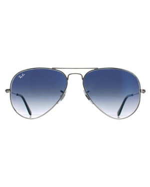 Ray-Ban Zonnebril Aviator 3025 003/3F Zilver Light Blauw Verloop 58mm