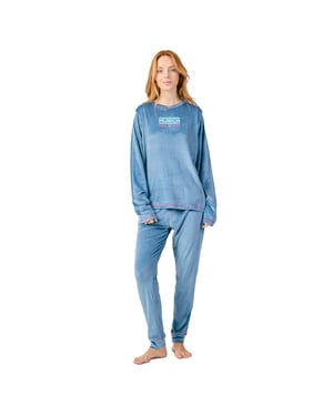 Winter pajamas long sleeve velvet MU5 women