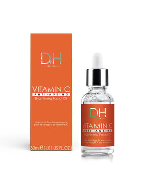 Dr H Vitamin C Brightening Anti-Ageing Facial Oil 30ml for Acne, Blemishes, Large Pores, Brightening