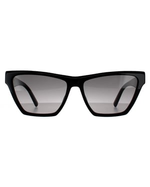 Saint Laurent Cat Eye Womens Black Grey Gradient Sunglasses