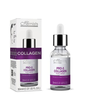 skinChemists Pro-Collagen 5 Anti-Ageing Facial Serum 30ml for Loss of Firmness, Fine Lines, Wrinkles