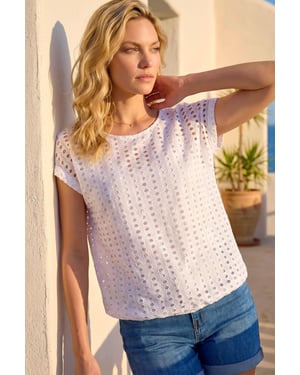 Cut Out Detail Stretch Top