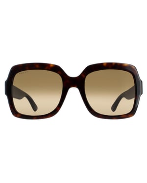 Gucci zonnebril GG0036SN 004 Havana Glitter Blue en Red Brown Gradiënt