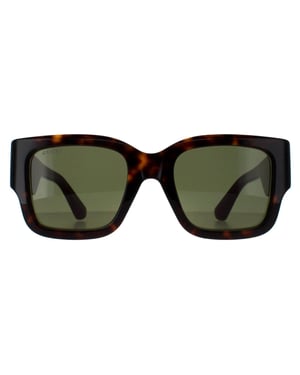 Gucci vierkant dames Havana met groen en rood GG1663S
