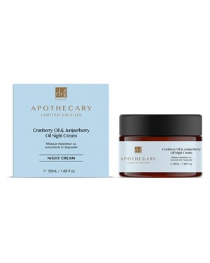 Dr. Botanicals Anti-Ageing Cranberry Oil & Juniperberry Oil Night Cream 50ml for Fine Lines, Wrinkles, Dryness